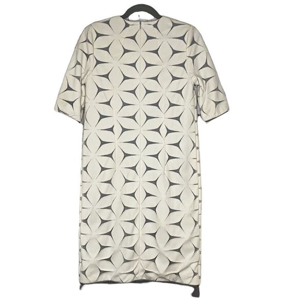 Authentic Rare Victoria Victoria Beckham 3/4 Sleeve Overlay Shift‎ Dress Cream 4 - Picture 4 of 11